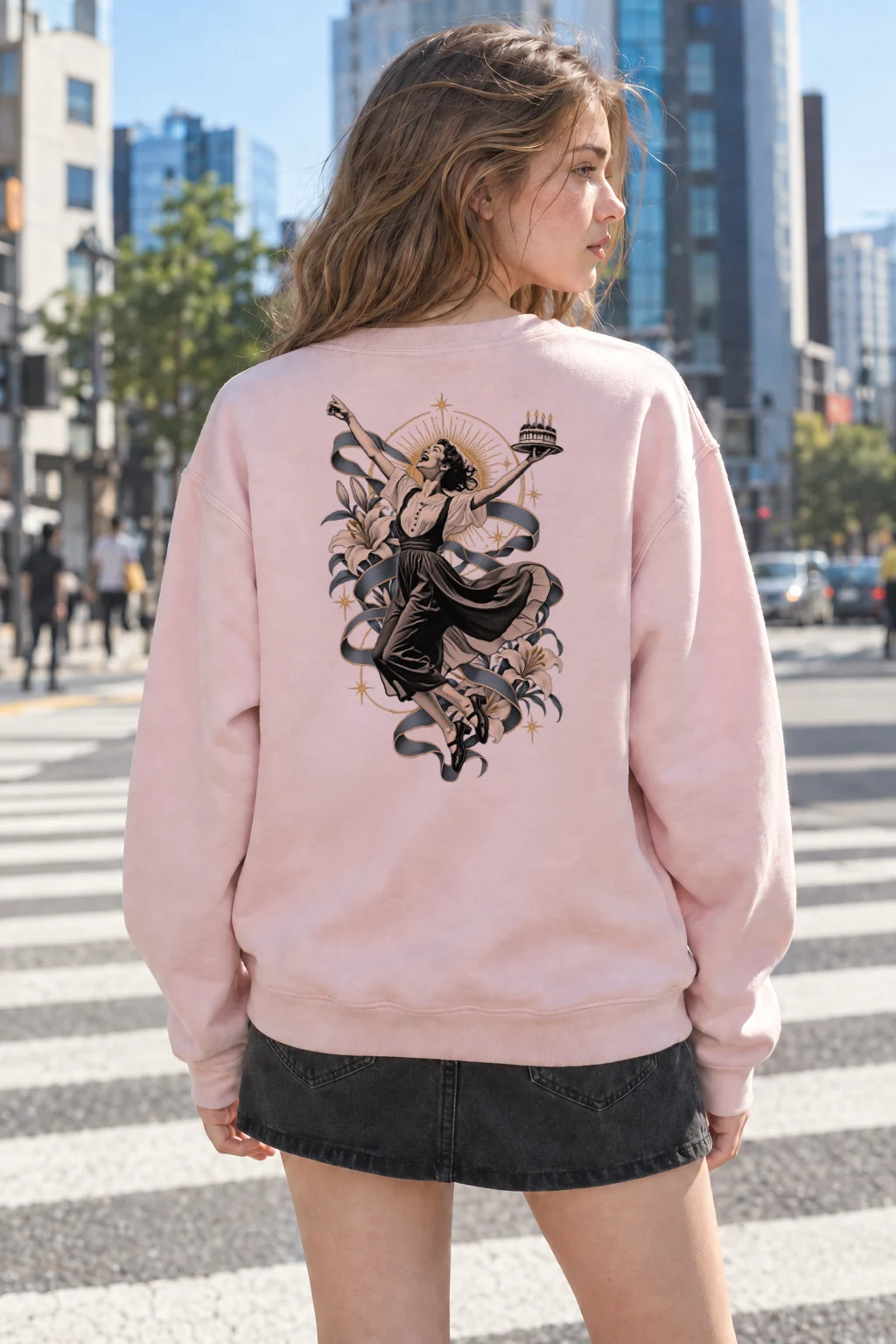 "Birthday Lily Dance" Heavy Blend Unisex Crewneck Sweatshirt | Gildan 18000