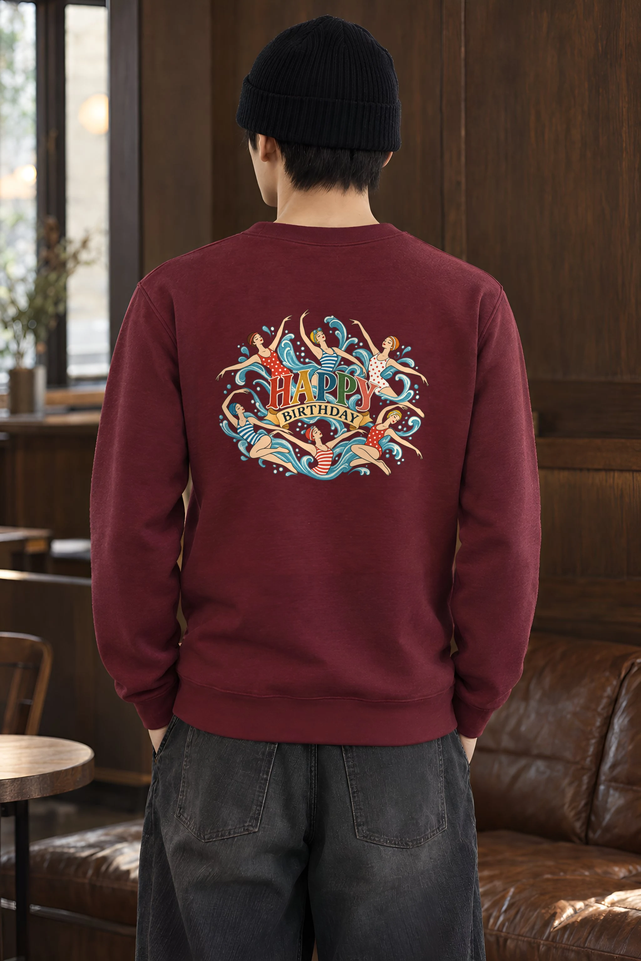 "Birthday Swimmers" Heavy Blend Unisex Crewneck Sweatshirt