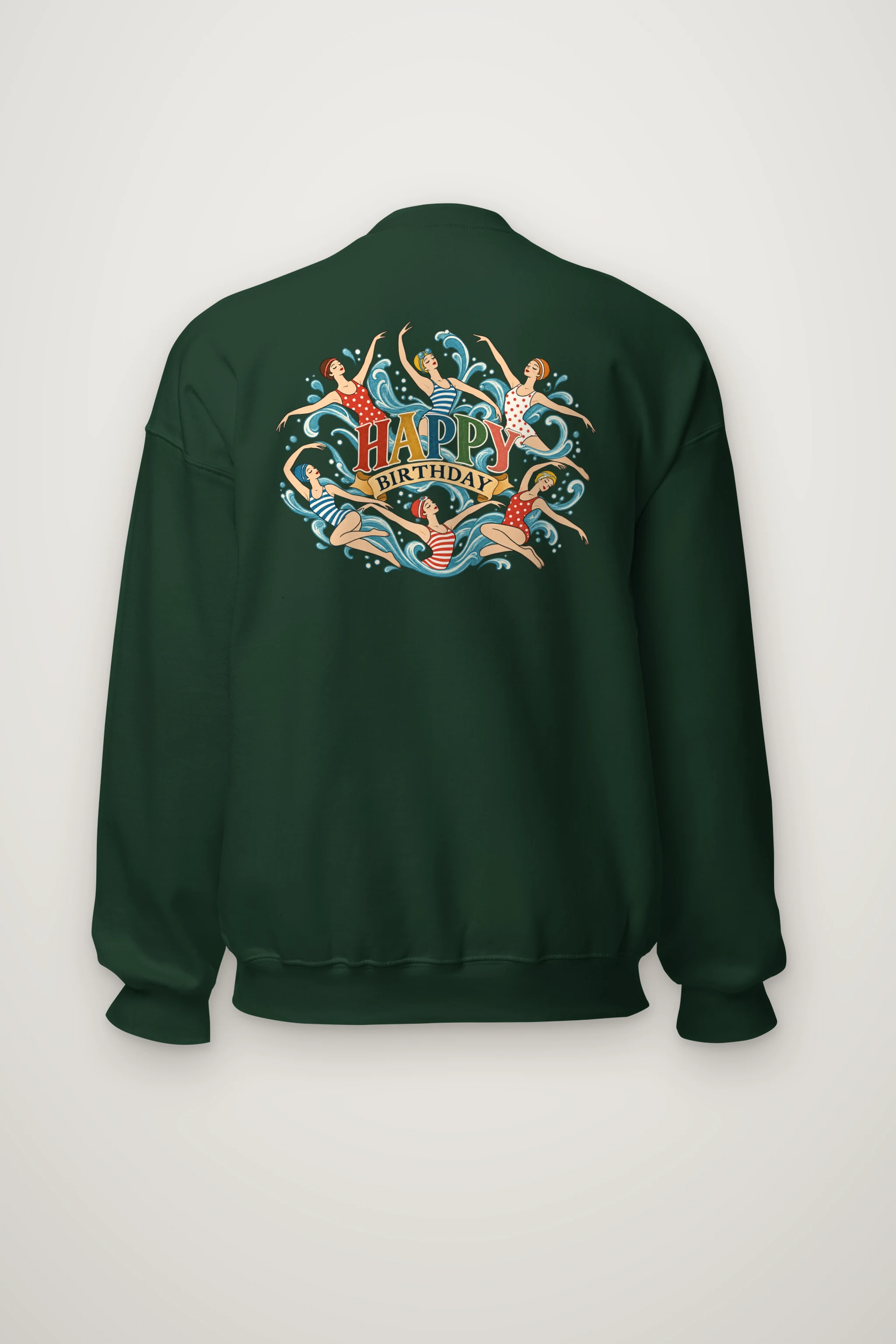 "Birthday Swimmers" Heavy Blend Unisex Crewneck Sweatshirt