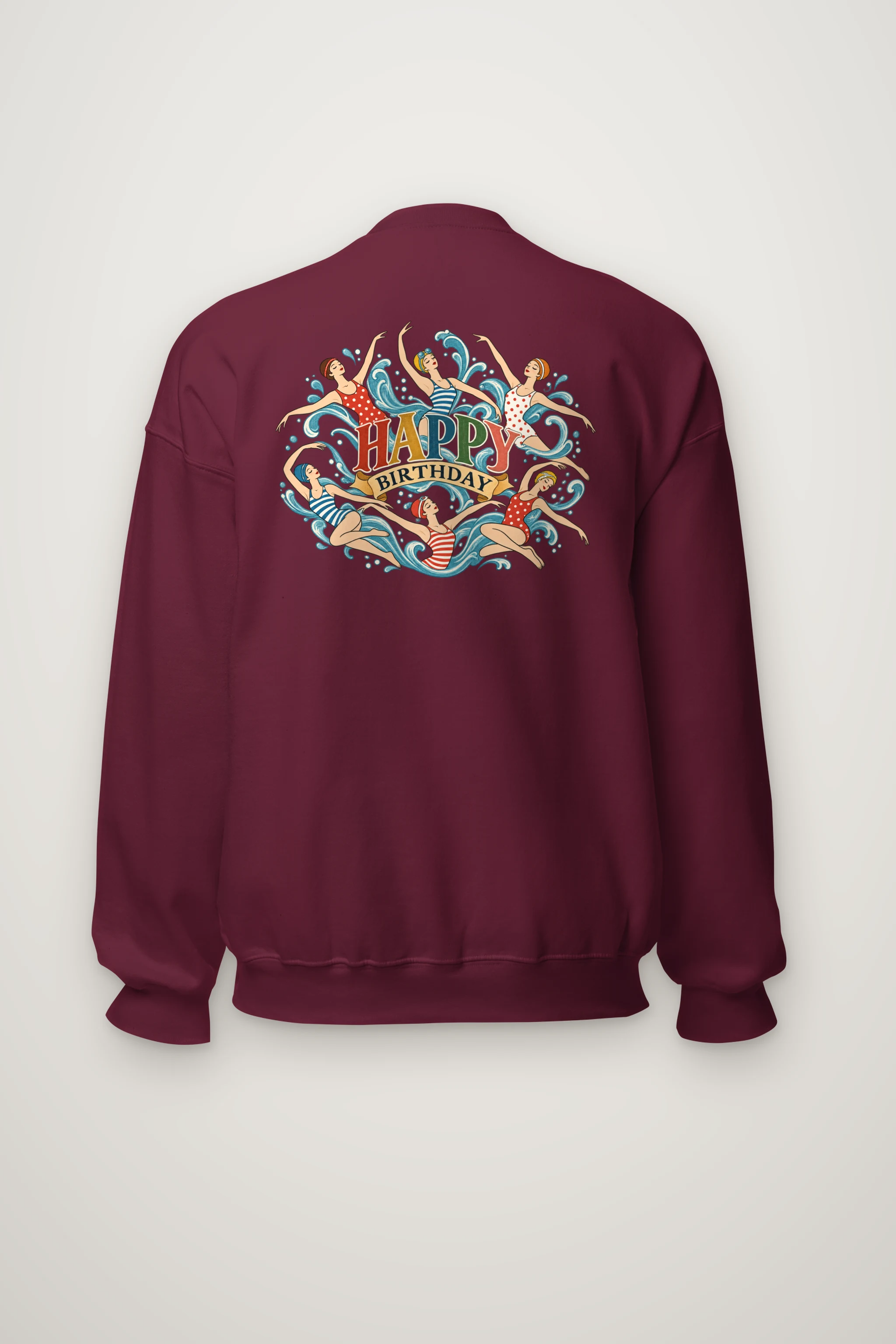 "Birthday Swimmers" Heavy Blend Unisex Crewneck Sweatshirt
