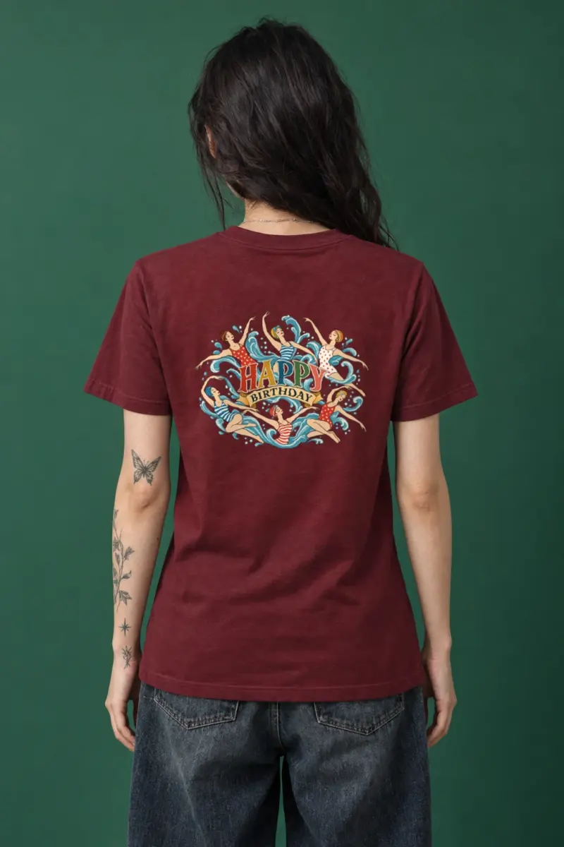 "Birthday Swimmers" Heavyweight Unisex Crewneck T-shirt