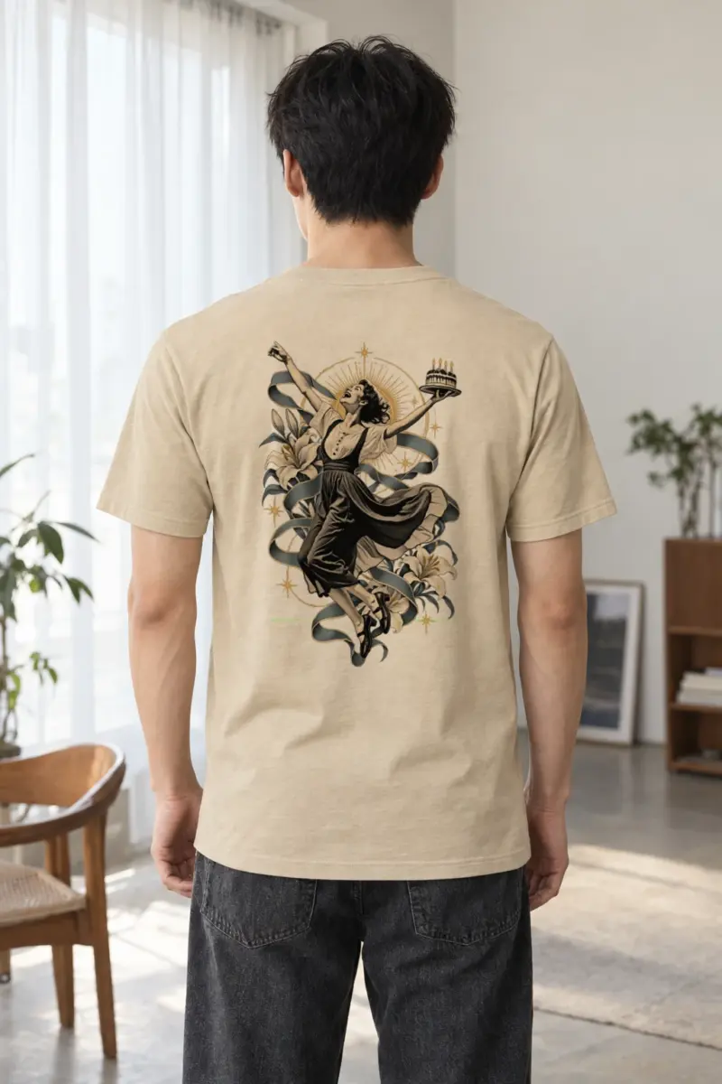 "Birthday Waltz" Heavyweight Unisex Crewneck T-shirt | Gildan 5000