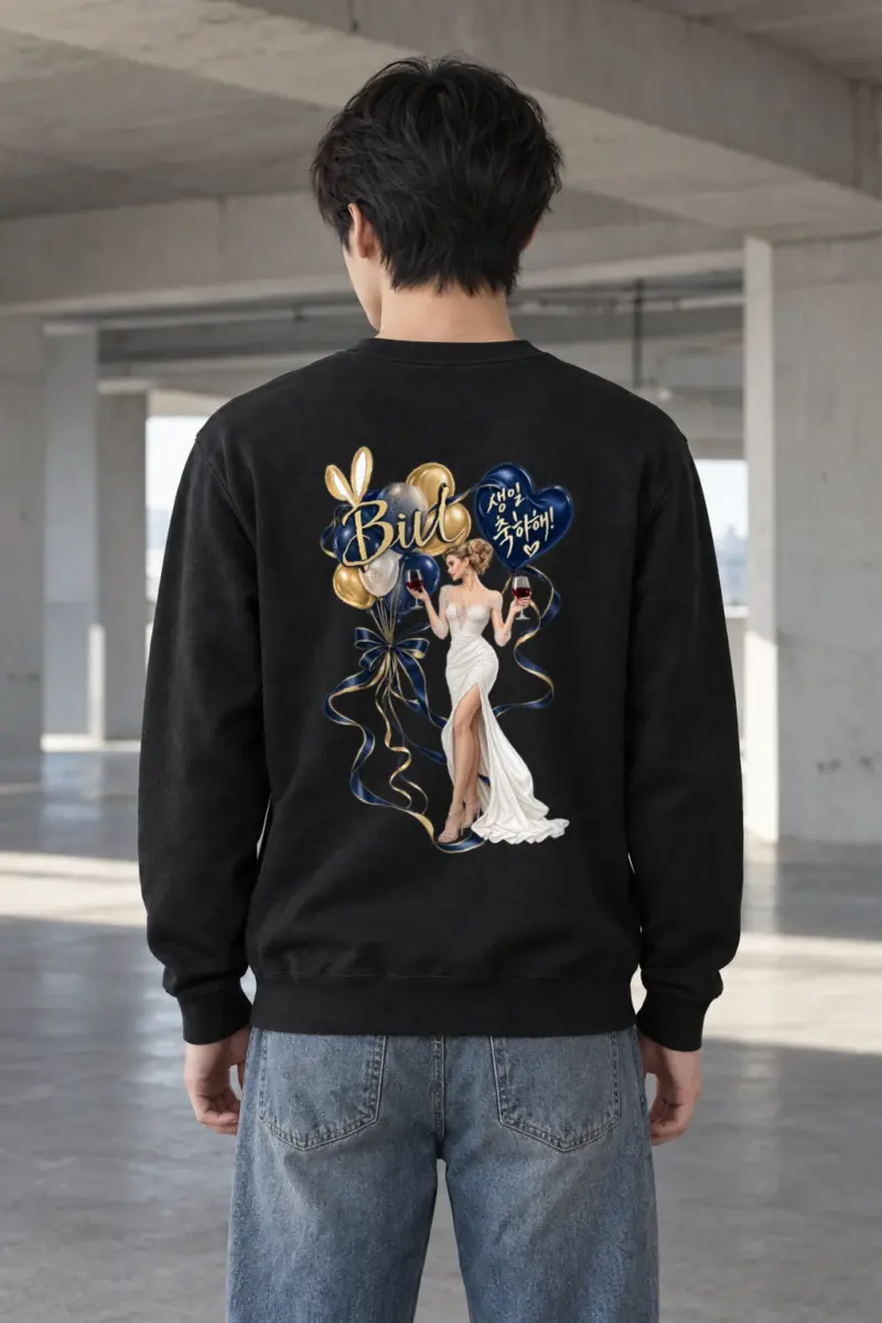 "Birthday Wine Glasses" Heavy Blend Unisex Crewneck Sweatshirt
