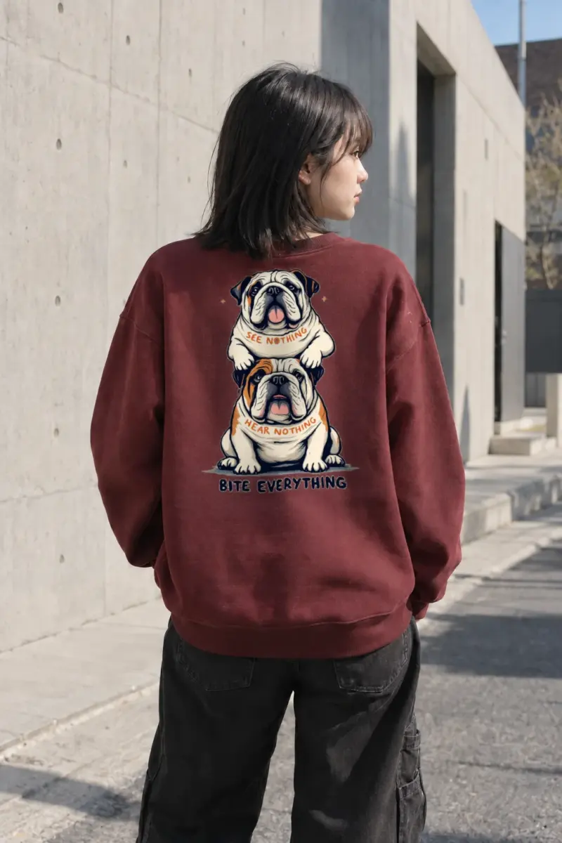 “Bite Everything” Heavy Blend Unisex Crewneck Sweatshirt | Gildan 18000