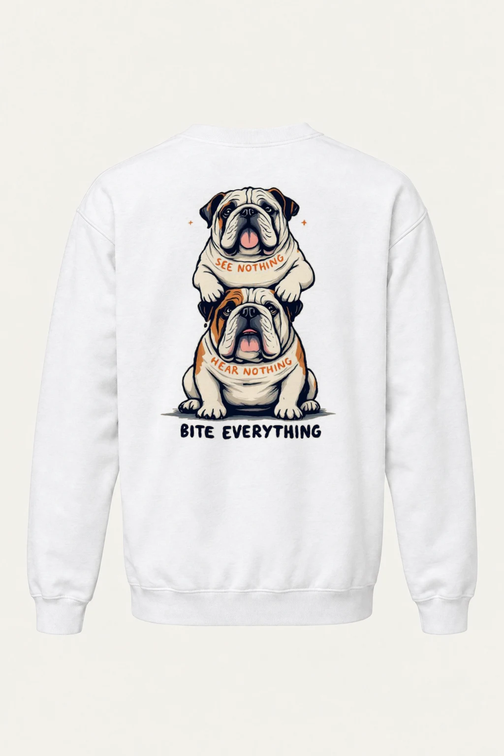 "Bite Everything" Heavy Blend Unisex Crewneck Sweatshirt | Gildan 18000