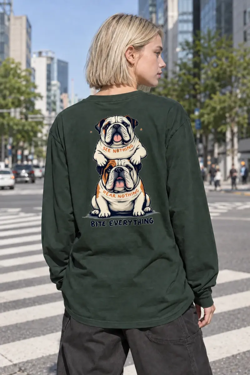 “Bite Everything” Unisex Longsleeve T-shirt | Gildan 2400