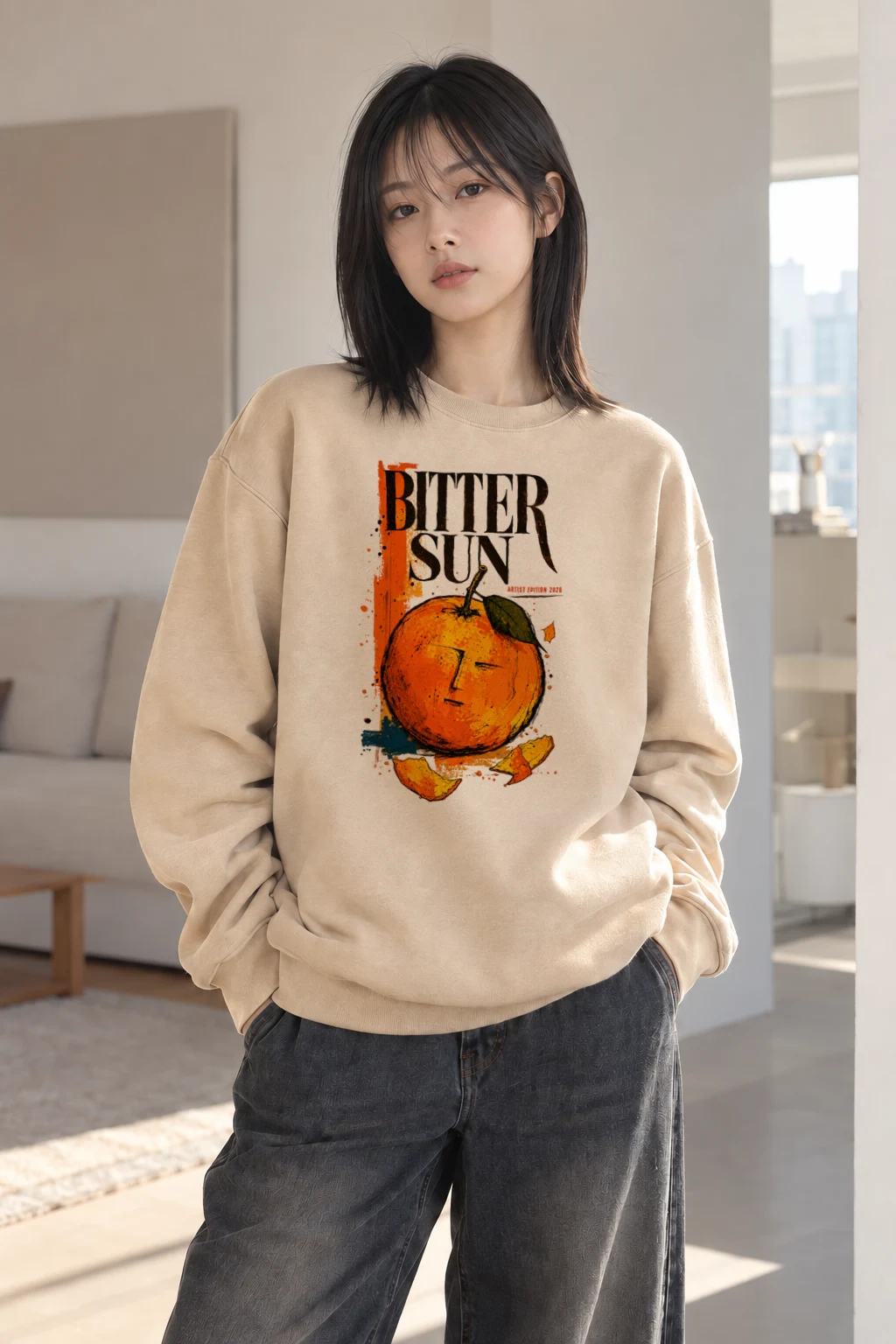 "Bitter Sun" Heavy Blend Unisex Crewneck Sweatshirt | Gildan 18000