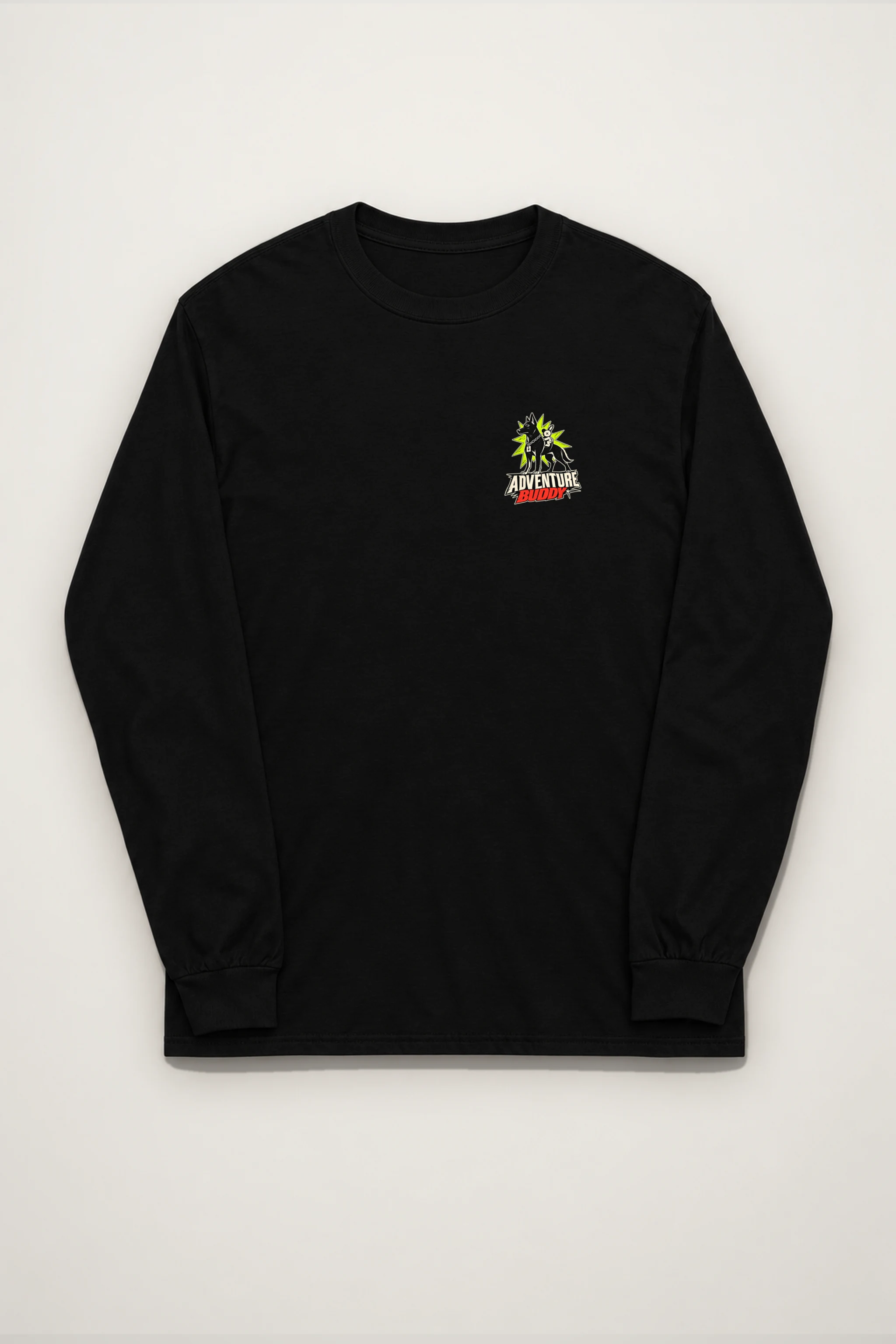 "Black Dog With Rabbit" Unisex Longsleeve T-shirt