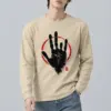 "Black Hand Circle" Unisex Longsleeve T-shirt