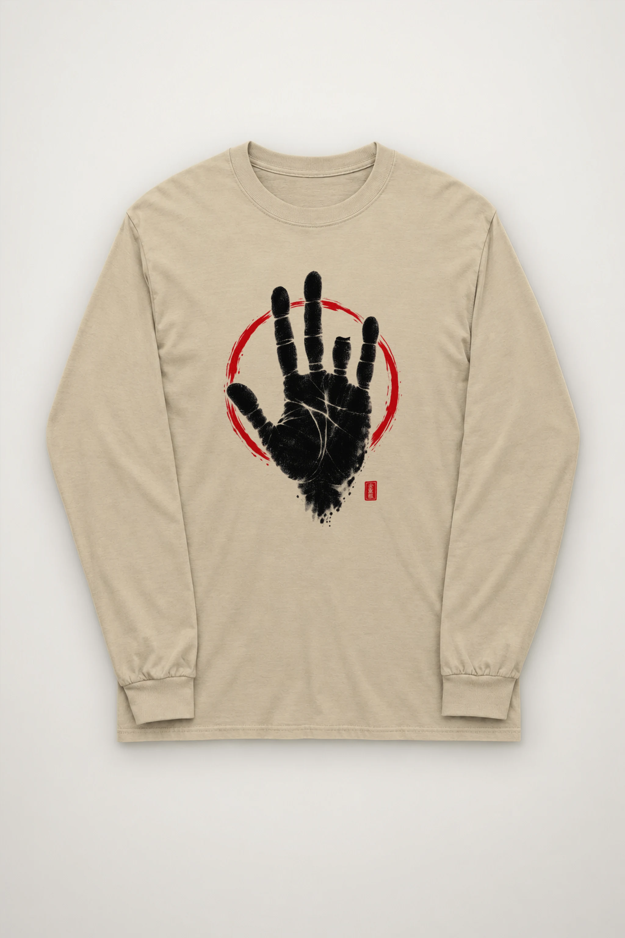 "Black Hand Circle" Unisex Longsleeve T-shirt