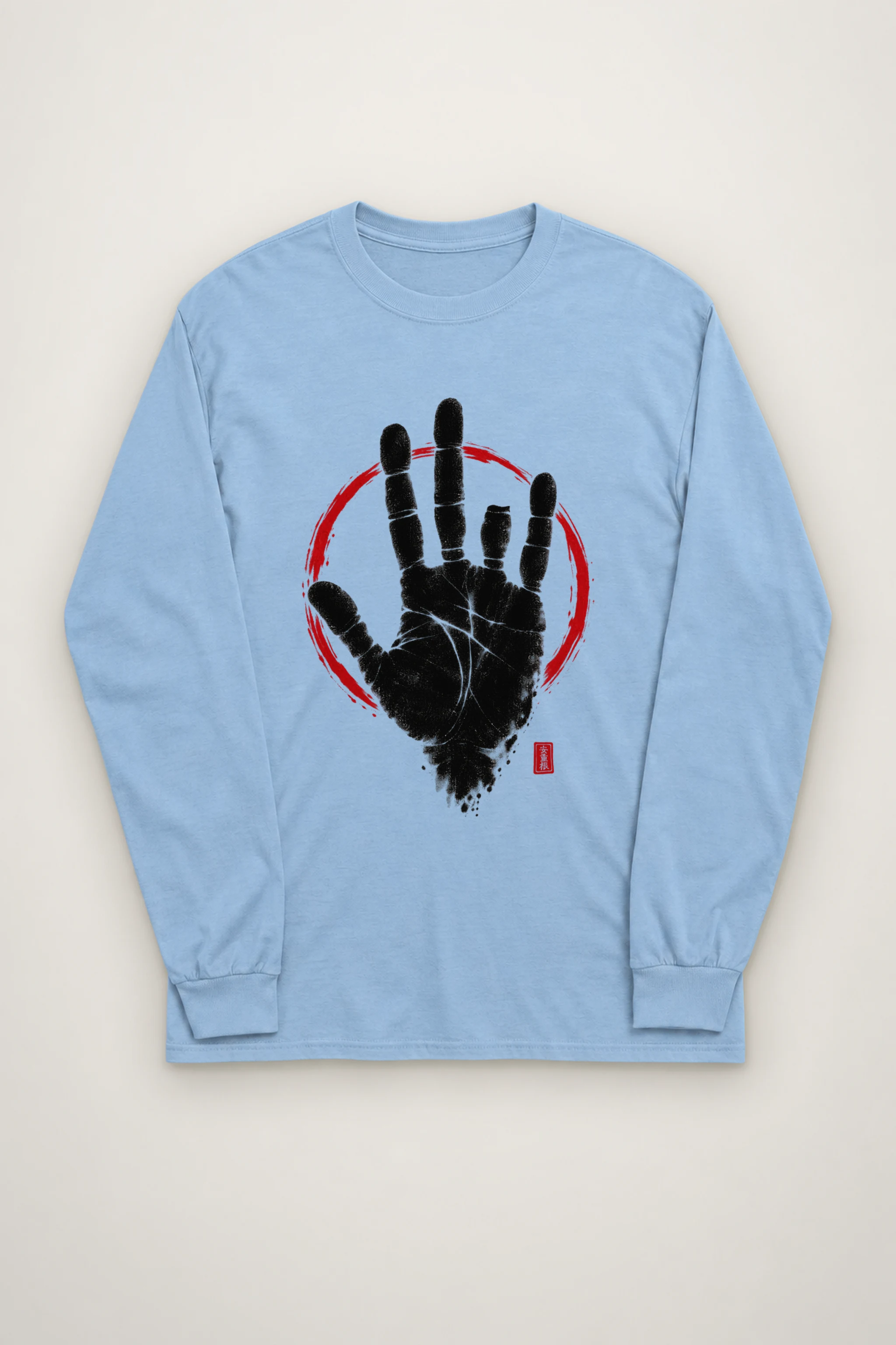 "Black Hand Circle" Unisex Longsleeve T-shirt
