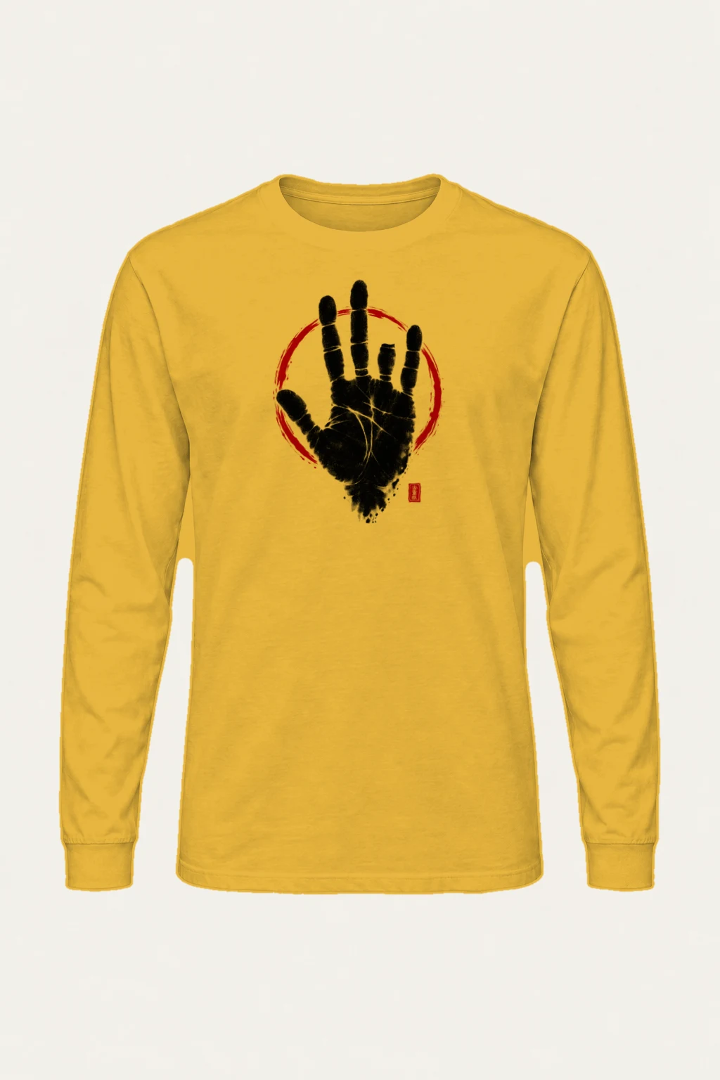 "Black Hand Circle" Unisex Longsleeve T-shirt | Gildan 2400