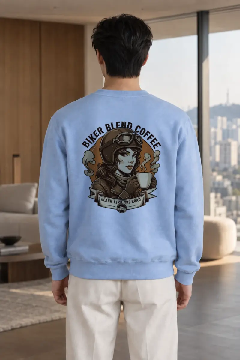 "Black Like The Road" Heavy Blend Unisex Crewneck Sweatshirt | Gildan 18000