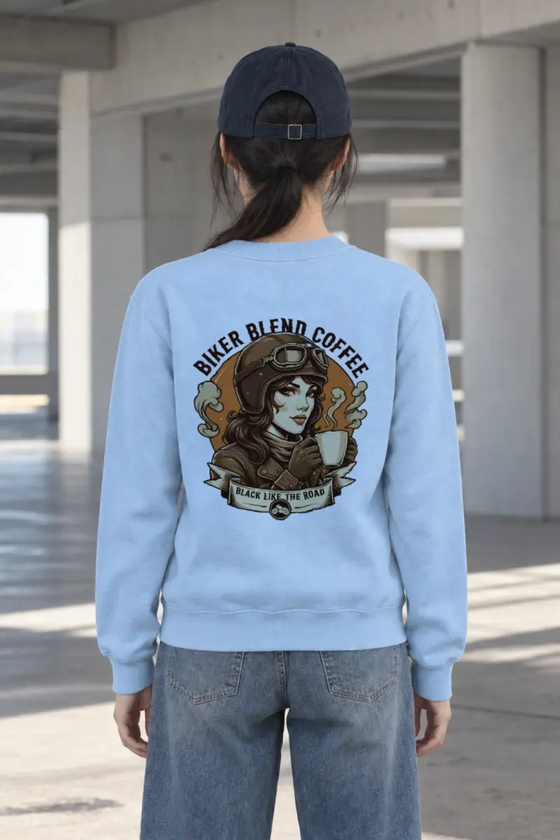 "Black Like The Road" Heavy Blend Unisex Crewneck Sweatshirt