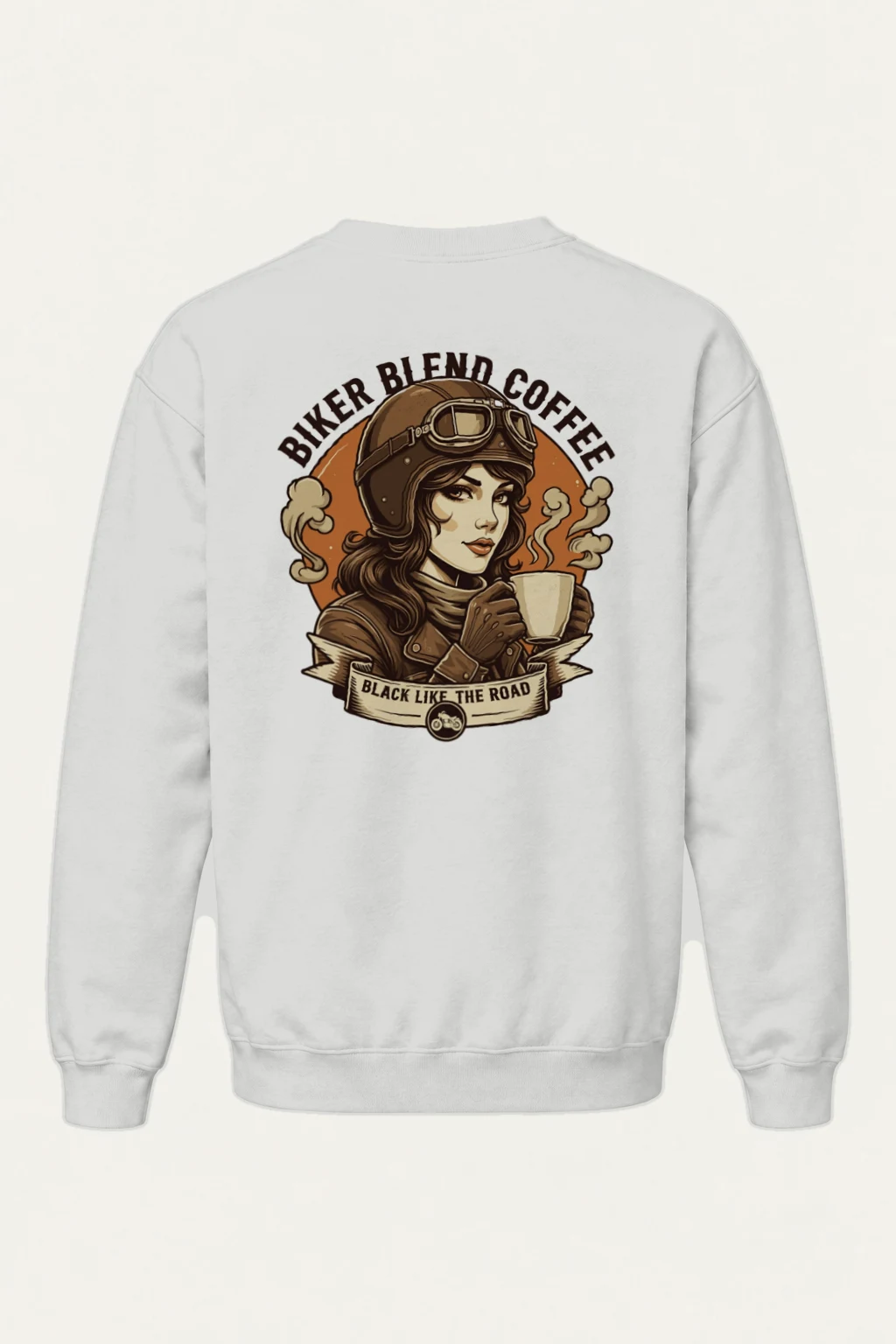 "Black Like The Road" Heavy Blend Unisex Crewneck Sweatshirt | Gildan 18000