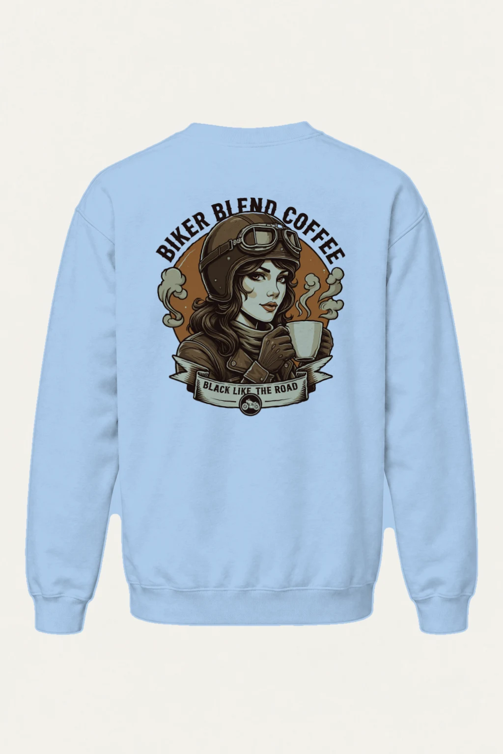 "Black Like The Road" Heavy Blend Unisex Crewneck Sweatshirt | Gildan 18000