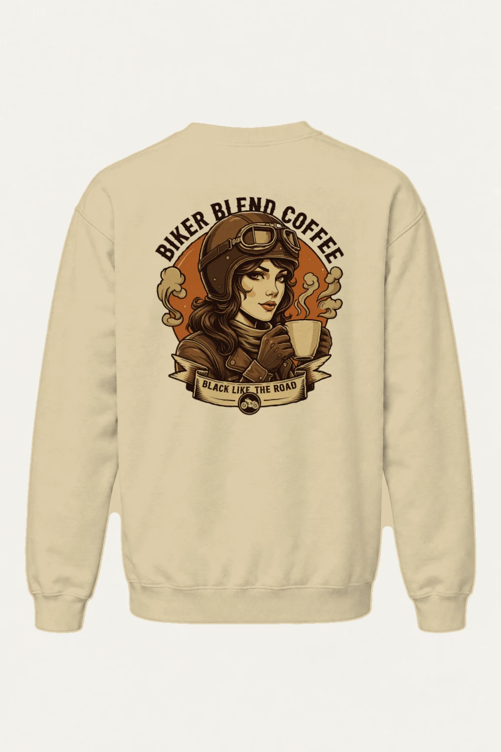 "Black Like The Road" Heavy Blend Unisex Crewneck Sweatshirt | Gildan 18000