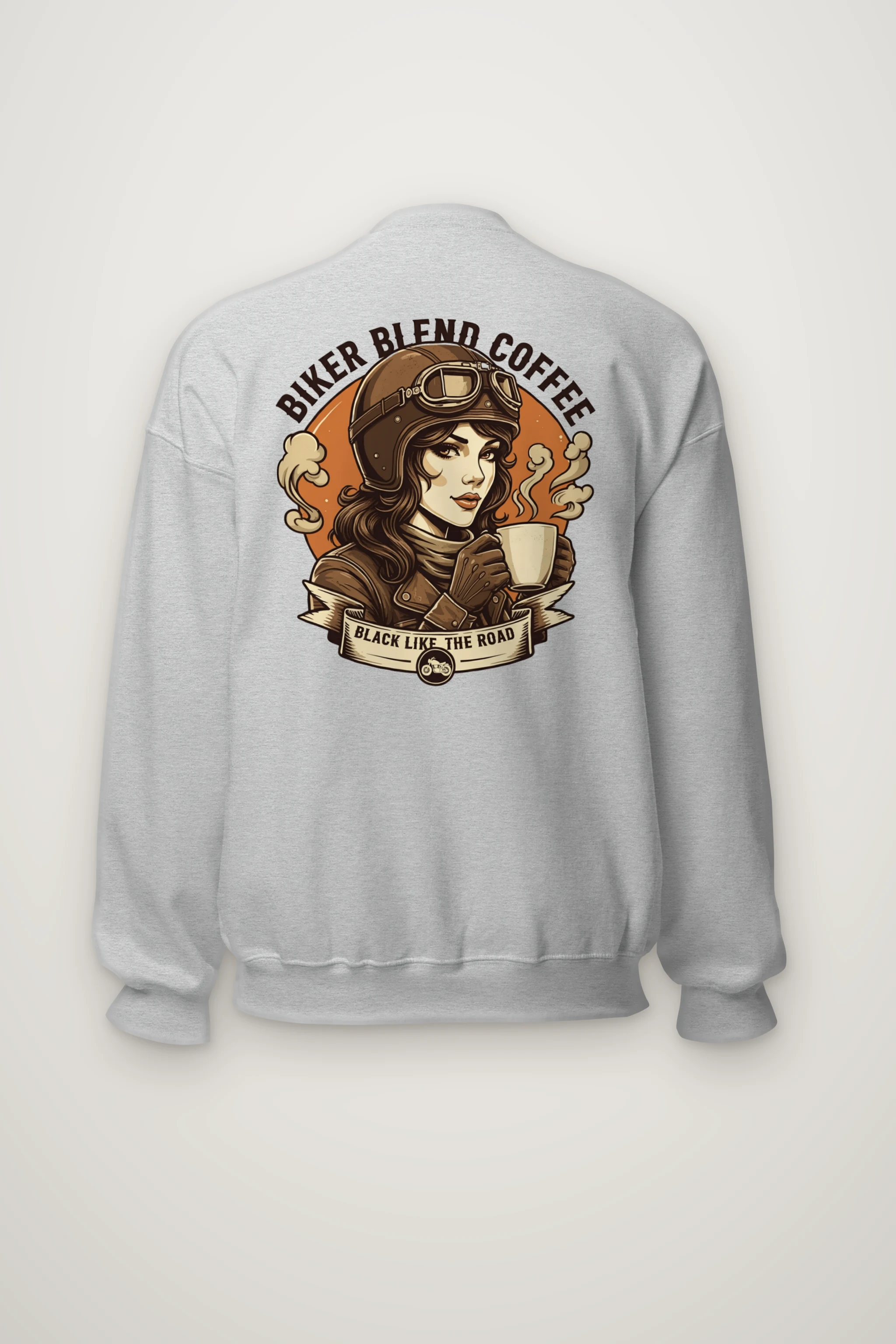 "Black Like The Road" Heavy Blend Unisex Crewneck Sweatshirt