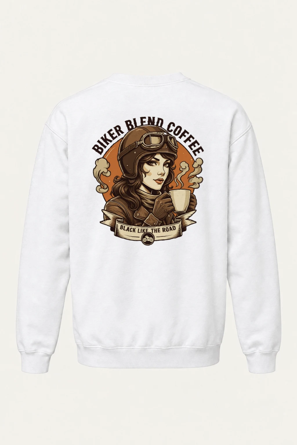 "Black Like The Road" Heavy Blend Unisex Crewneck Sweatshirt | Gildan 18000