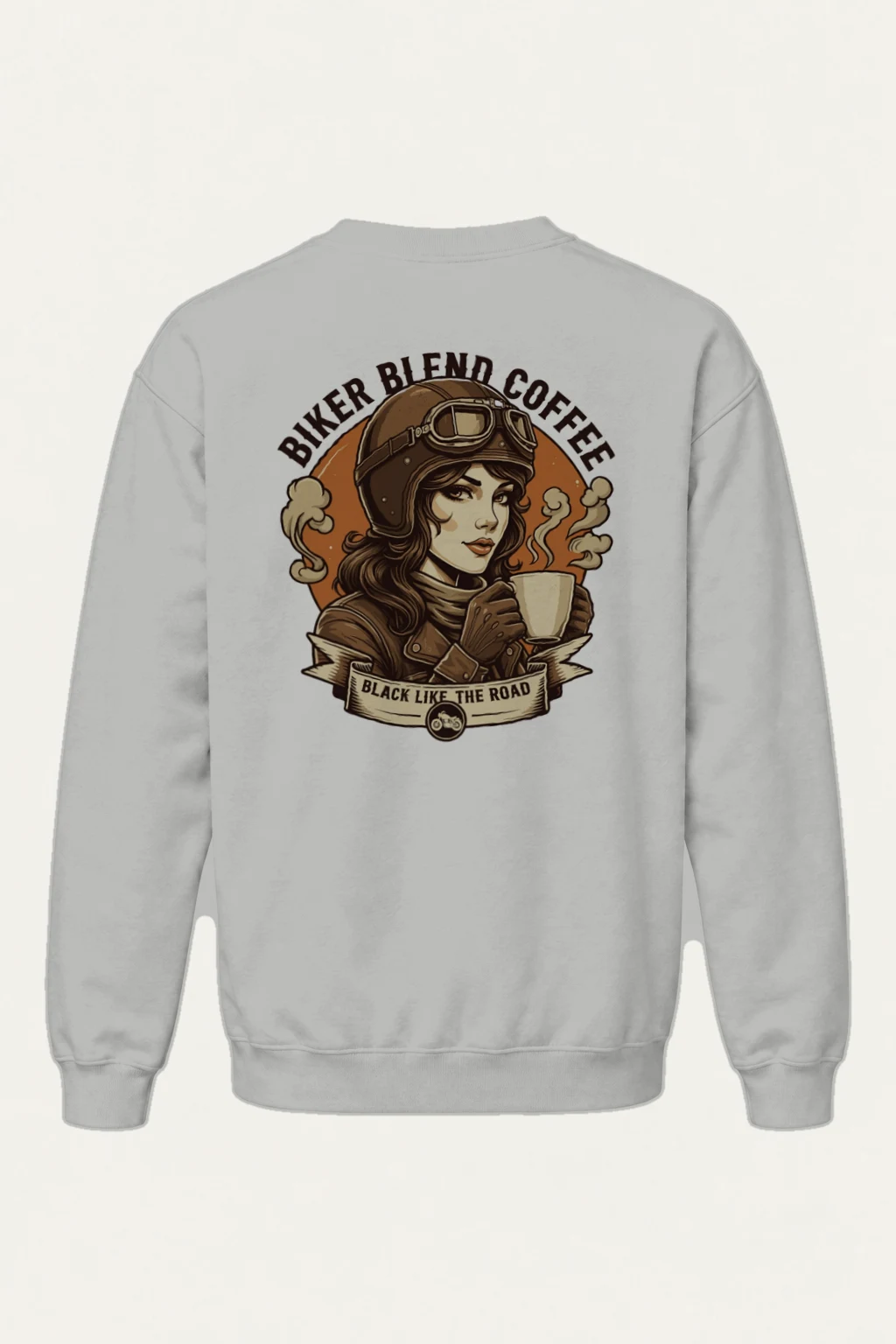 "Black Like The Road" Heavy Blend Unisex Crewneck Sweatshirt | Gildan 18000
