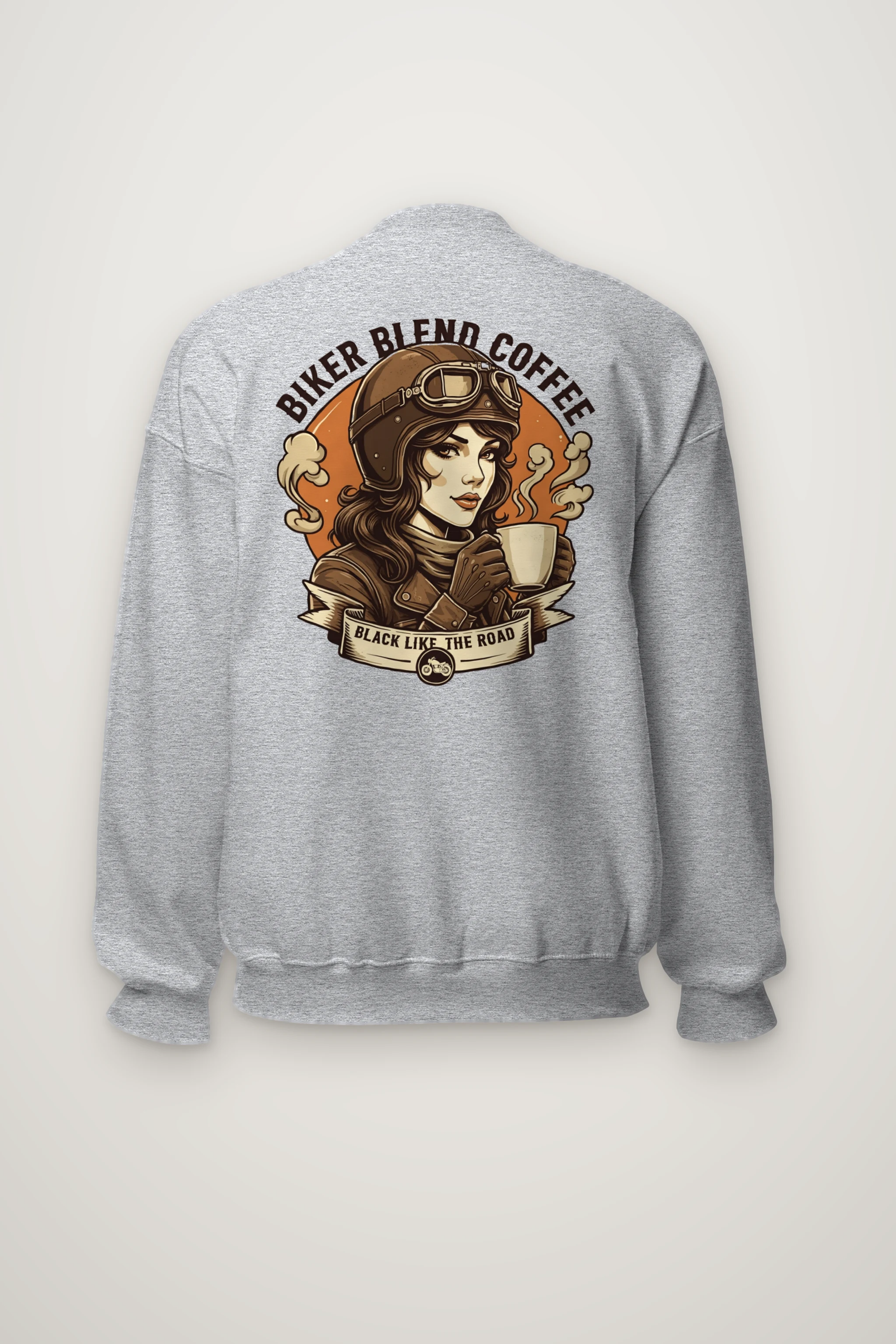 "Black Like The Road" Heavy Blend Unisex Crewneck Sweatshirt