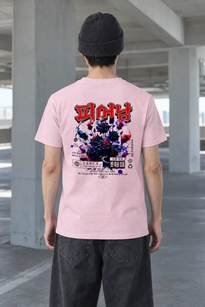"Black Rose Warning" Heavyweight Unisex Crewneck T-shirt