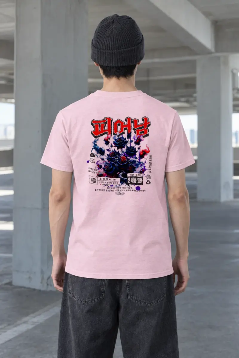 "Black Rose Warning" Heavyweight Unisex Crewneck T-shirt