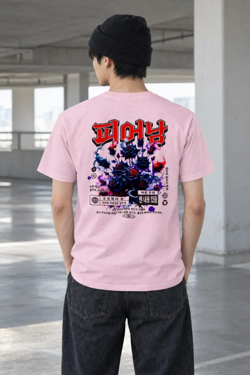 "Black Rose Warning" Heavyweight Unisex Crewneck T-shirt | Gildan 5000