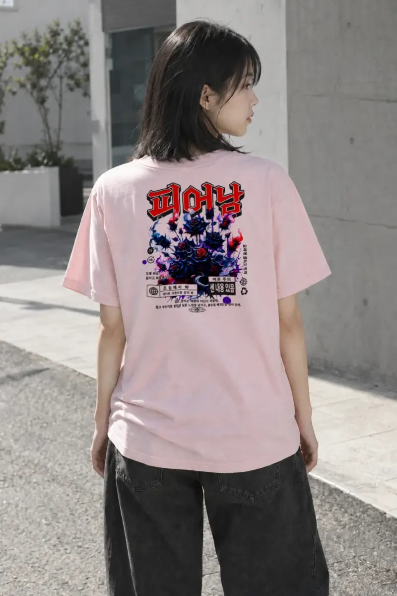 “Black Rose Warning” Heavyweight Unisex Crewneck T-shirt | Gildan 5000