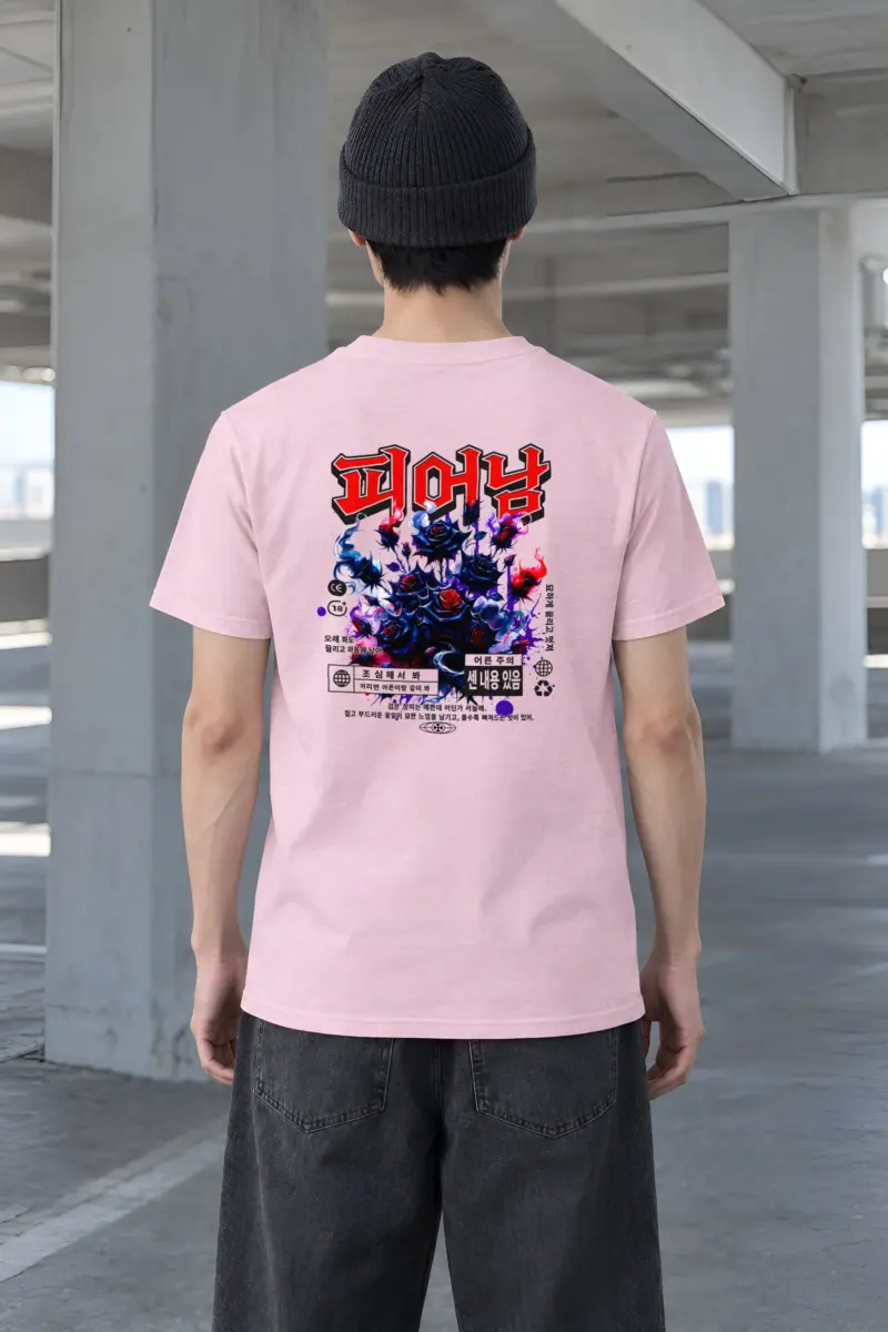 "Black Rose Warning" Heavyweight Unisex Crewneck T-shirt