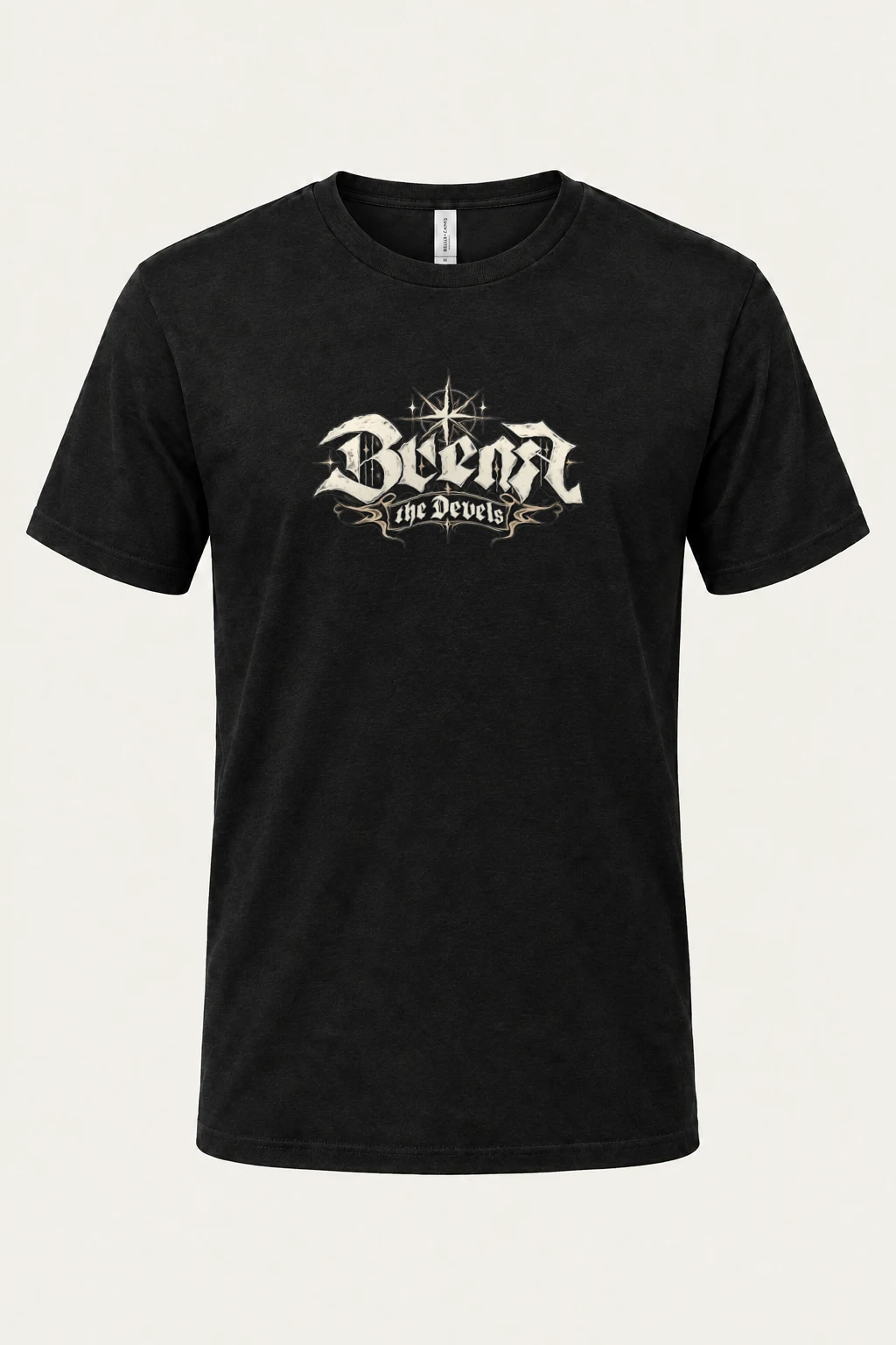 "Black The Devils" Heavyweight Unisex Crewneck T-shirt | Gildan 5000