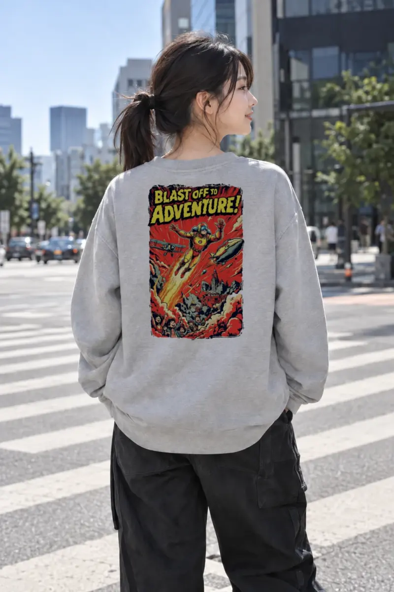 "Blast Off Adventure" Heavy Blend Unisex Crewneck Sweatshirt | Gildan 18000