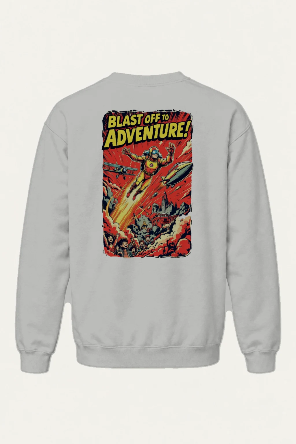 "Blast Off Adventure" Heavy Blend Unisex Crewneck Sweatshirt | Gildan 18000