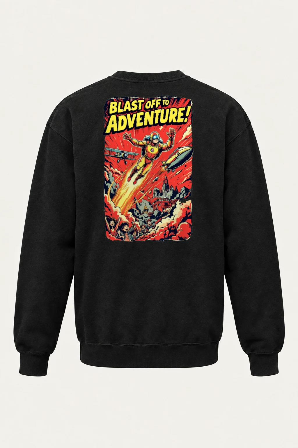"Blast Off Adventure" Heavy Blend Unisex Crewneck Sweatshirt | Gildan 18000