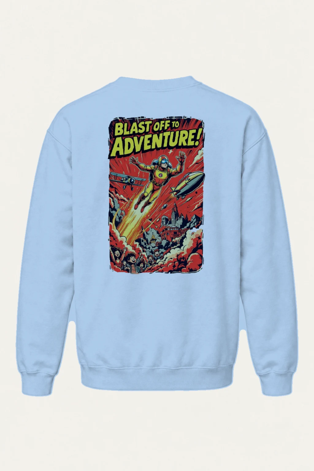 "Blast Off Adventure" Heavy Blend Unisex Crewneck Sweatshirt | Gildan 18000