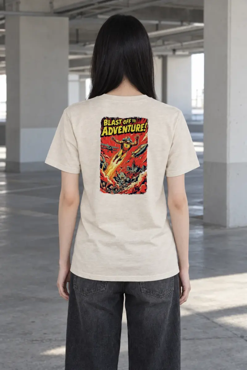 "Blast Off Adventure" Heavyweight Unisex Crewneck T-shirt