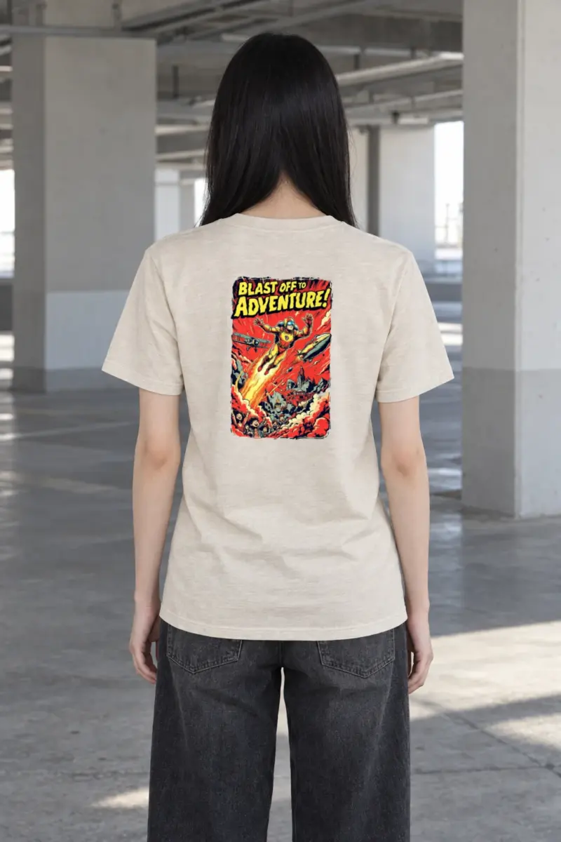 "Blast Off Adventure" Heavyweight Unisex Crewneck T-shirt