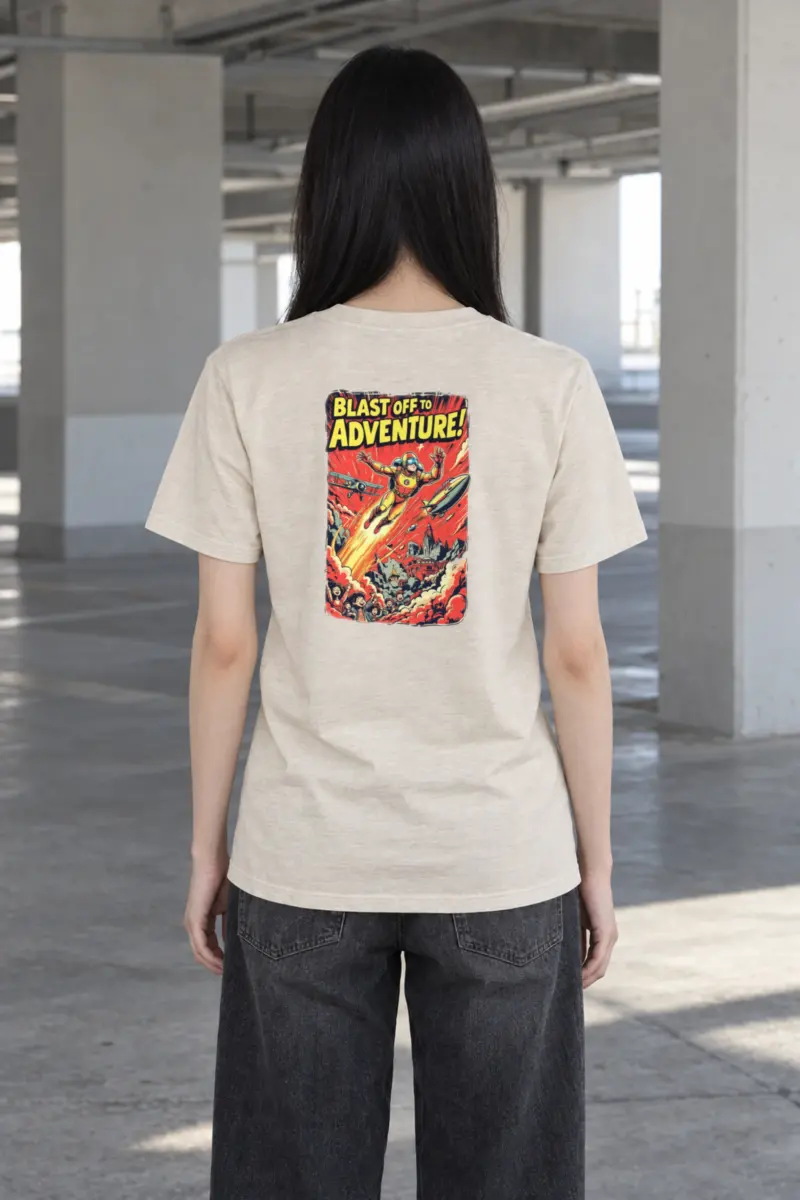 "Blast Off Adventure" Heavyweight Unisex Crewneck T-shirt