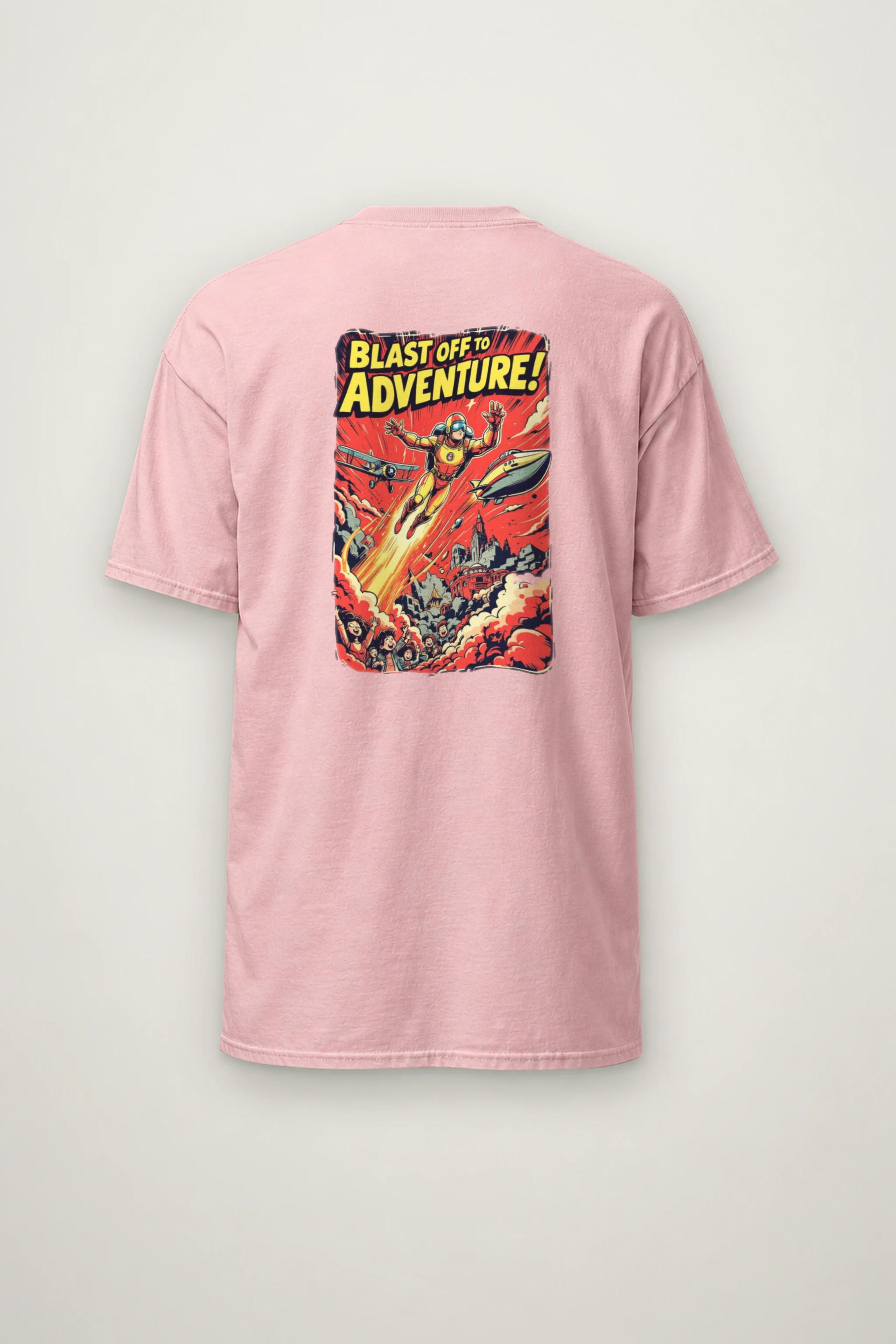 "Blast Off Adventure" Heavyweight Unisex Crewneck T-shirt