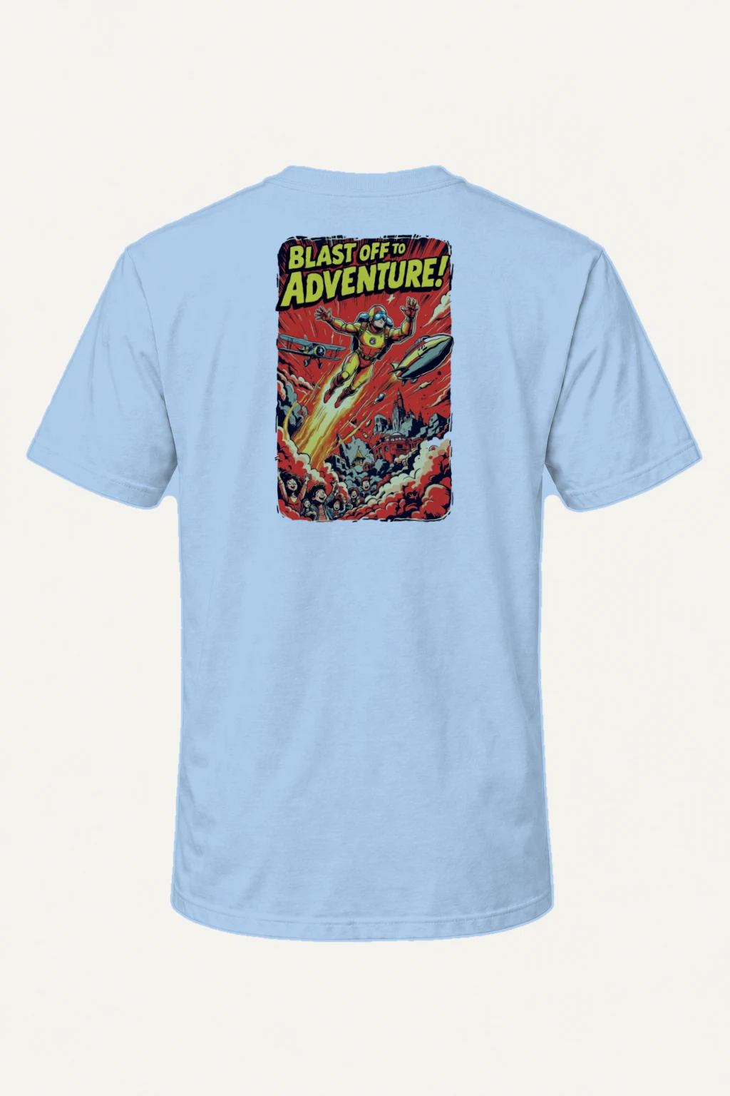 "Blast Off Adventure" Heavyweight Unisex Crewneck T-shirt | Gildan 5000