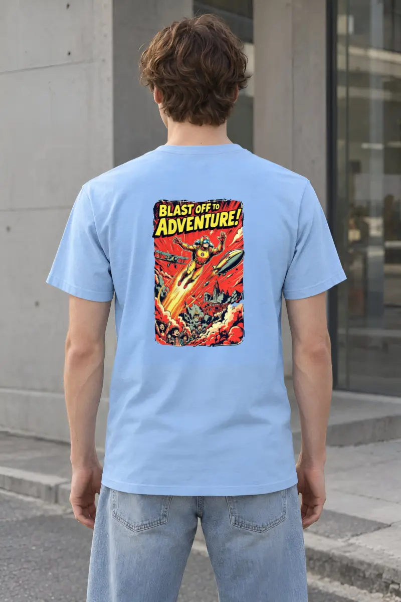 "Blast Off Adventure" Heavyweight Unisex Crewneck T-shirt