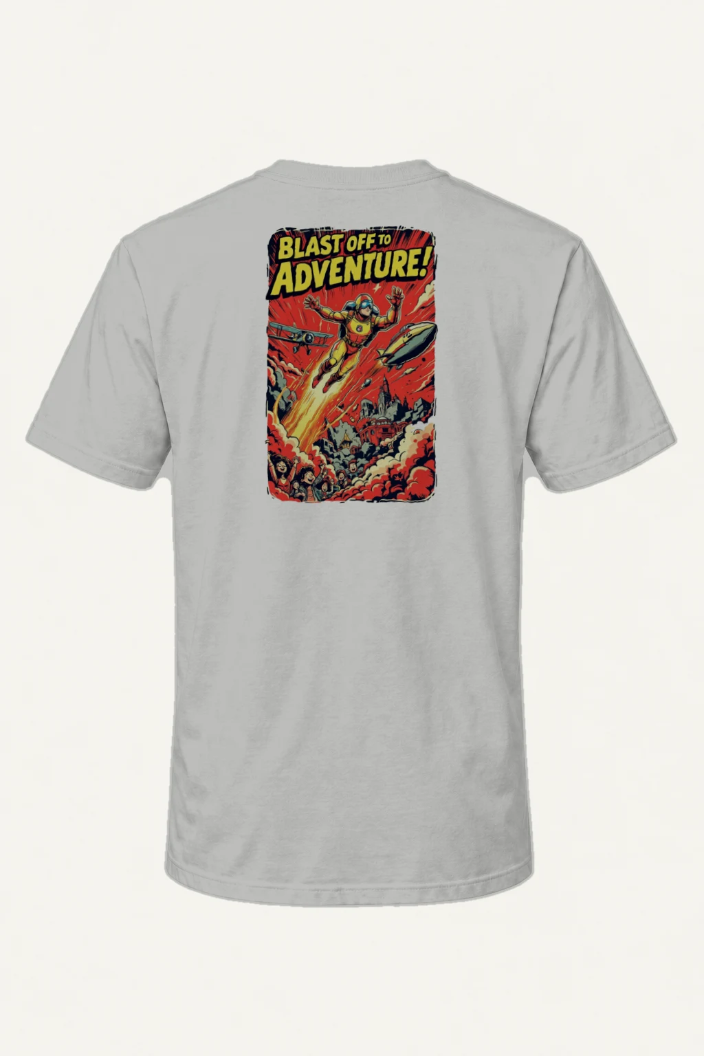"Blast Off Adventure" Heavyweight Unisex Crewneck T-shirt | Gildan 5000