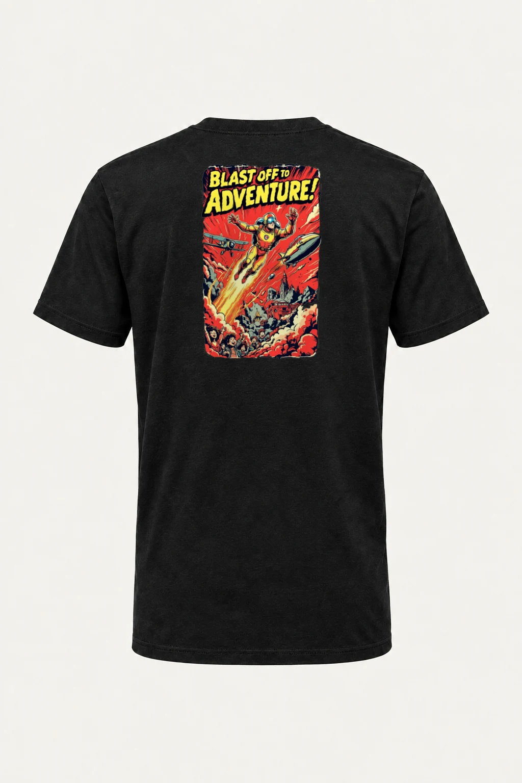 "Blast Off Adventure" Heavyweight Unisex Crewneck T-shirt | Gildan 5000