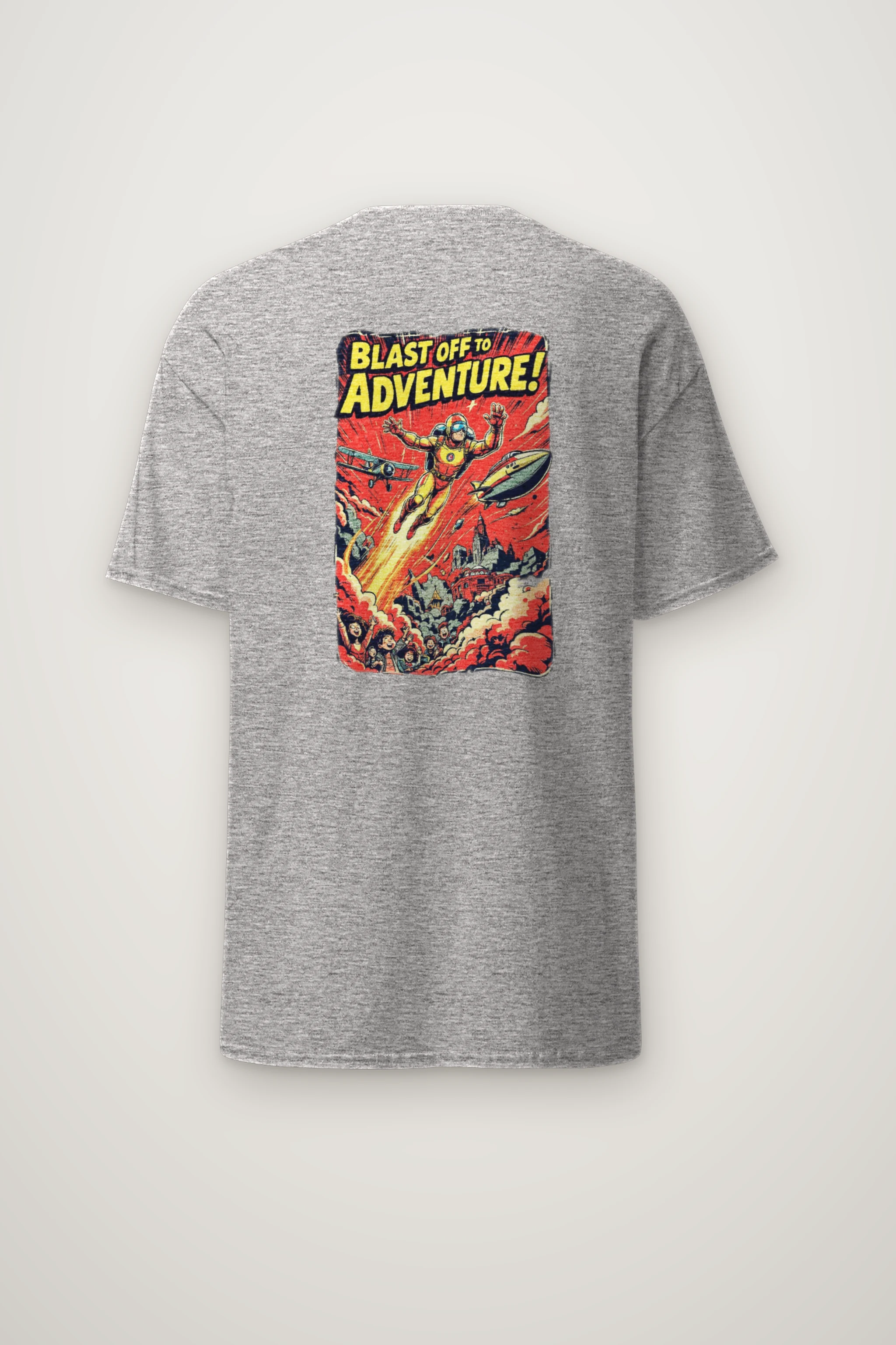 "Blast Off Adventure" Heavyweight Unisex Crewneck T-shirt