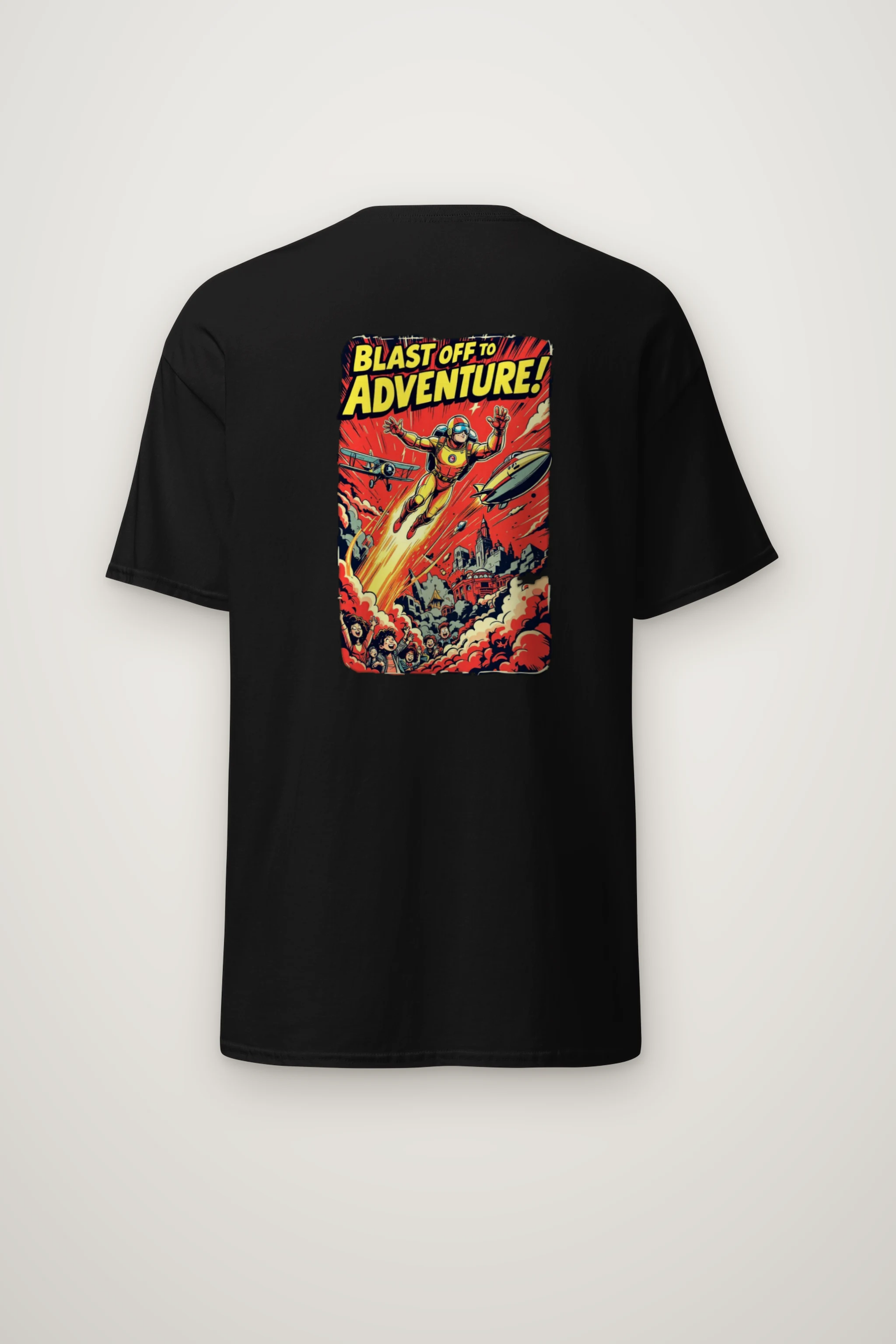 "Blast Off Adventure" Heavyweight Unisex Crewneck T-shirt