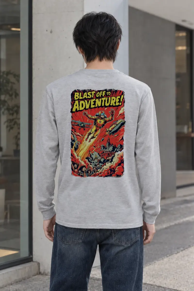 "Blast Off Adventure" Unisex Longsleeve T-shirt | Gildan 2400