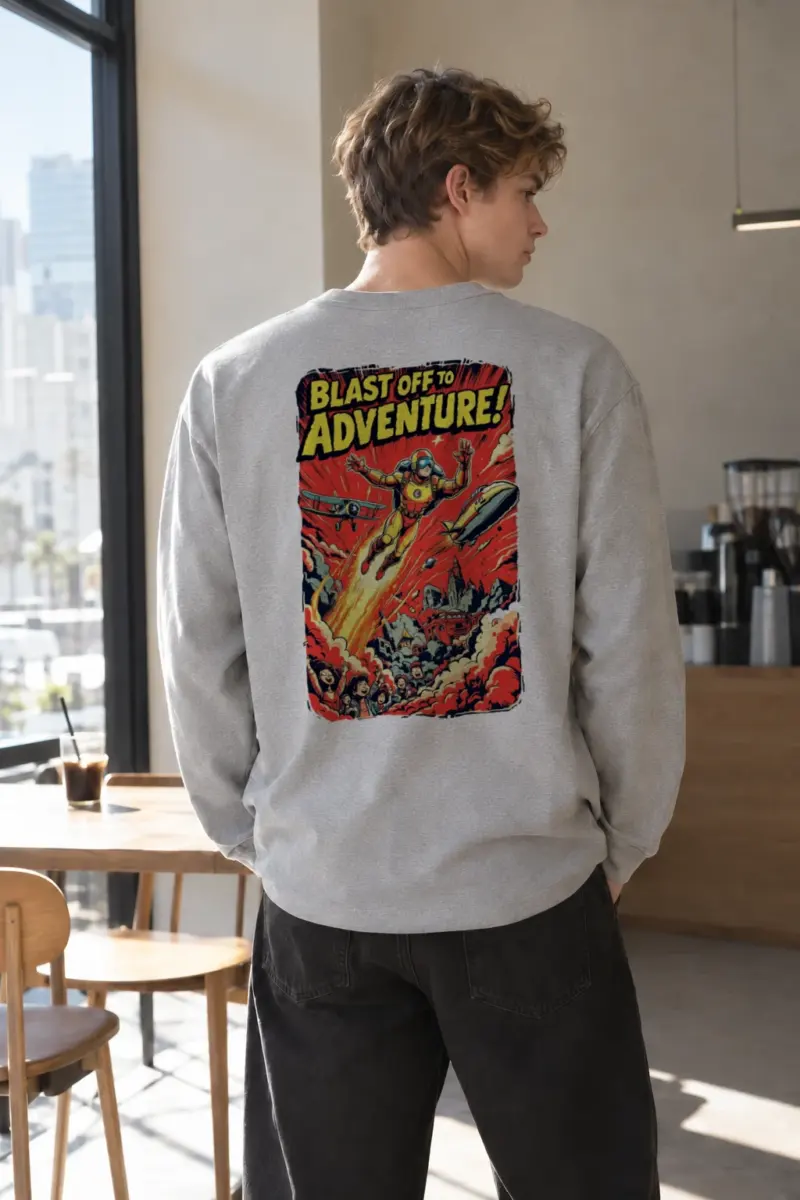 “Blast Off Adventure” Unisex Longsleeve T-shirt | Gildan 2400