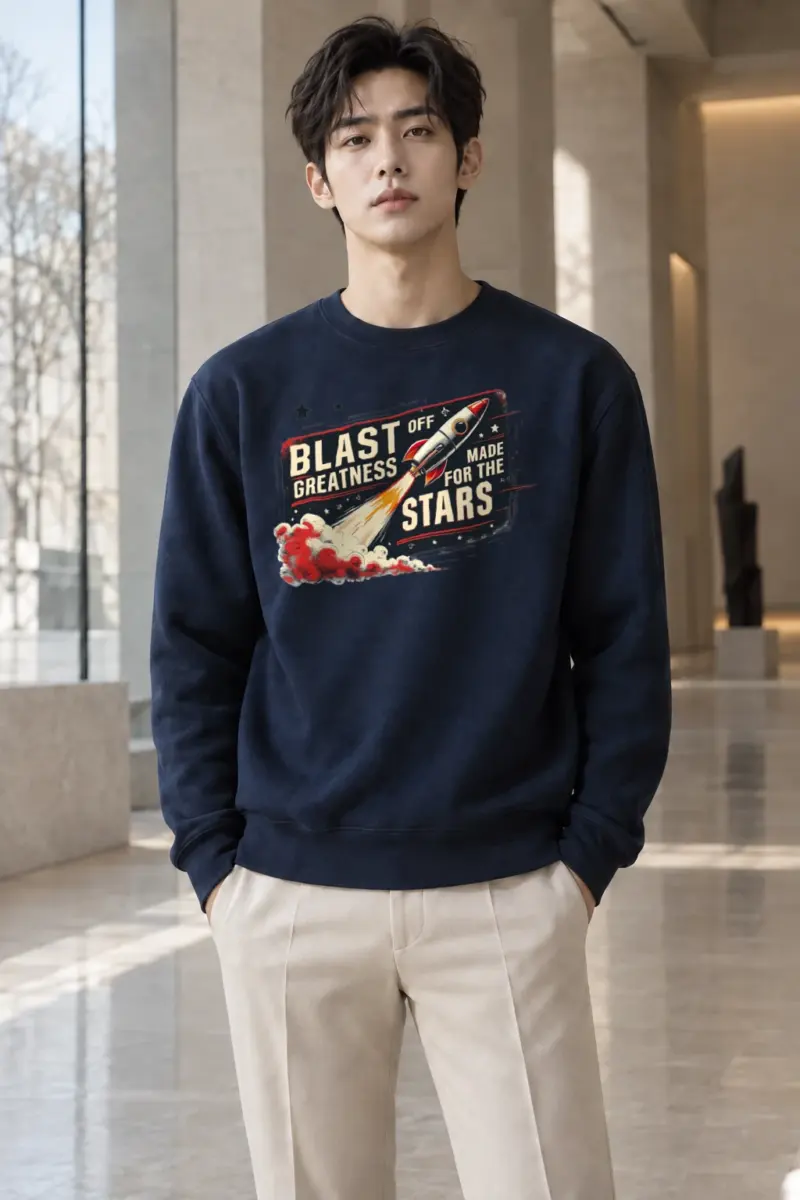 "Blast Off Greatness" Heavy Blend Unisex Crewneck Sweatshirt | Gildan 18000