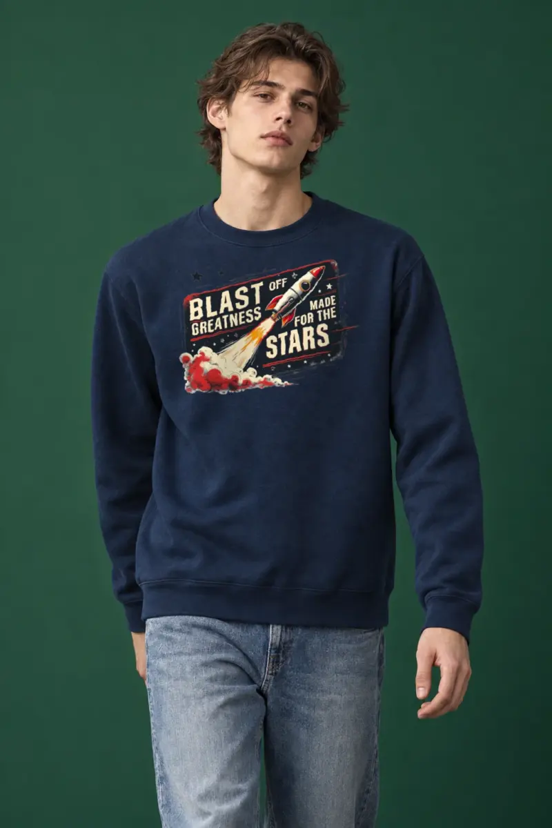 "Blast Off Greatness" Heavy Blend Unisex Crewneck Sweatshirt | Gildan 18000