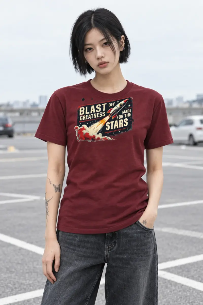 "Blast Off Greatness" Heavyweight Unisex Crewneck T-shirt